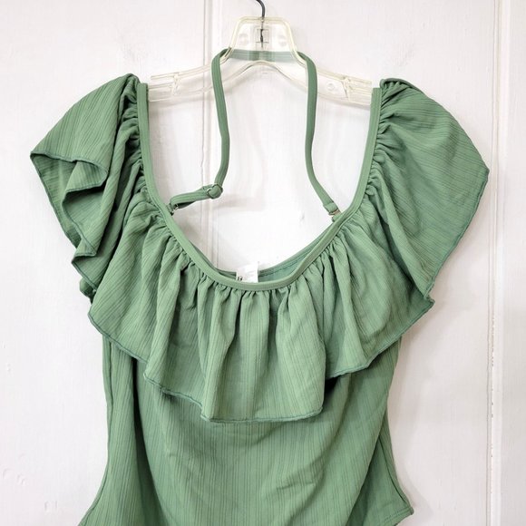 Cupshe Green One Piece Bathing Suit Size XL New with Tags - Picture 2 of 7